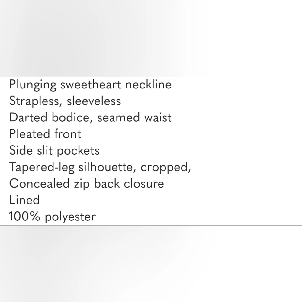 ❤️ AMANDA UPRICHARD CHERRI STRAPLESS JUMPSUIT, P (00 - 0) - Picture 16 of 16